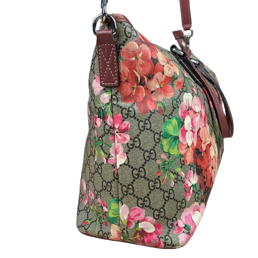 GUCCI Floral Booms Supreme Monogram 2 Way Tote Bag - Picture 7 of 15